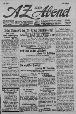 AZ am Abend (Allgemeine Zeitung) Donnerstag 7. Juli 1927