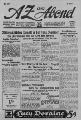 AZ am Abend (Allgemeine Zeitung) Freitag 8. Juli 1927