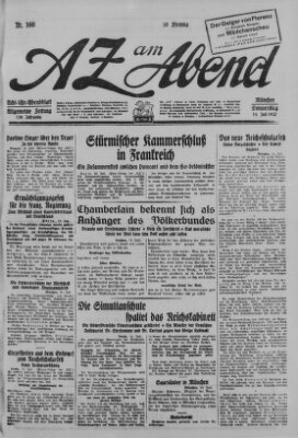 AZ am Abend (Allgemeine Zeitung) Donnerstag 14. Juli 1927