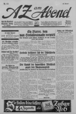 AZ am Abend (Allgemeine Zeitung) Mittwoch 27. Juli 1927