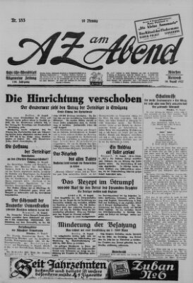 AZ am Abend (Allgemeine Zeitung) Mittwoch 10. August 1927