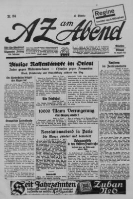 AZ am Abend (Allgemeine Zeitung) Mittwoch 24. August 1927