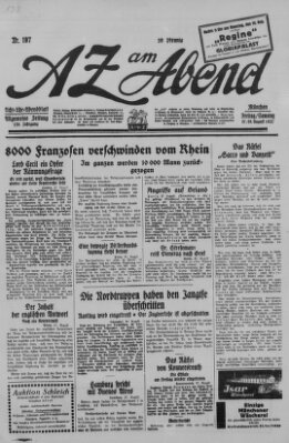 AZ am Abend (Allgemeine Zeitung) Samstag 27. August 1927