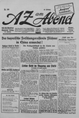 AZ am Abend (Allgemeine Zeitung) Dienstag 30. August 1927