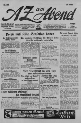 AZ am Abend (Allgemeine Zeitung) Freitag 2. September 1927