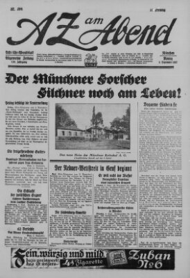 AZ am Abend (Allgemeine Zeitung) Montag 5. September 1927