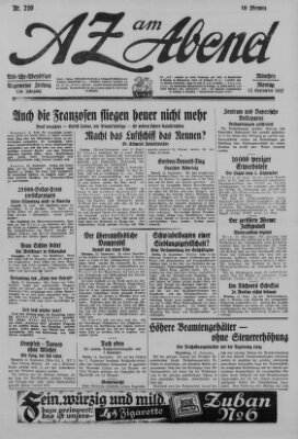 AZ am Abend (Allgemeine Zeitung) Montag 12. September 1927