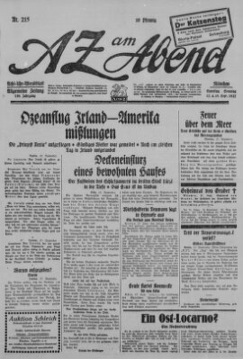 AZ am Abend (Allgemeine Zeitung) Sonntag 18. September 1927