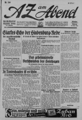 AZ am Abend (Allgemeine Zeitung) Montag 19. September 1927