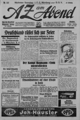 AZ am Abend (Allgemeine Zeitung) Samstag 1. Oktober 1927