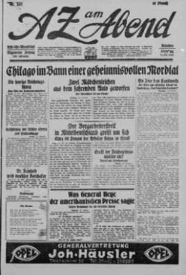 AZ am Abend (Allgemeine Zeitung) Dienstag 18. Oktober 1927