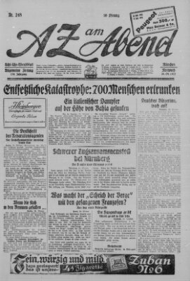 AZ am Abend (Allgemeine Zeitung) Mittwoch 26. Oktober 1927