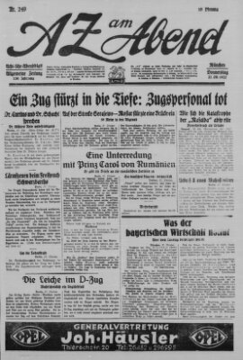 AZ am Abend (Allgemeine Zeitung) Donnerstag 27. Oktober 1927