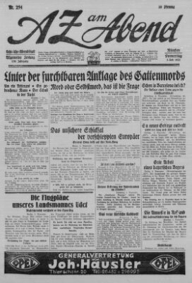 AZ am Abend (Allgemeine Zeitung) Donnerstag 3. November 1927