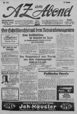 AZ am Abend (Allgemeine Zeitung) Sonntag 6. November 1927