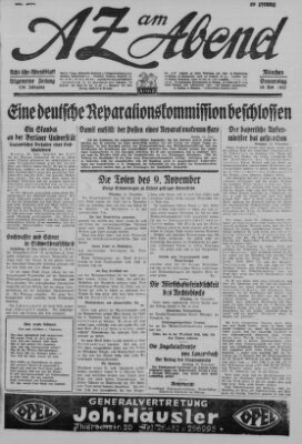 AZ am Abend (Allgemeine Zeitung) Donnerstag 10. November 1927