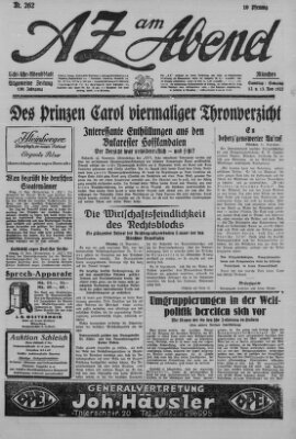 AZ am Abend (Allgemeine Zeitung) Sonntag 13. November 1927