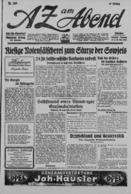 AZ am Abend (Allgemeine Zeitung) Samstag 19. November 1927