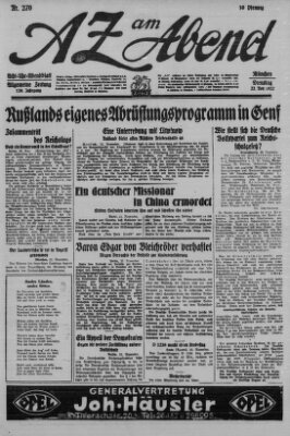 AZ am Abend (Allgemeine Zeitung) Dienstag 22. November 1927