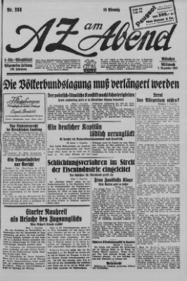 AZ am Abend (Allgemeine Zeitung) Mittwoch 7. Dezember 1927