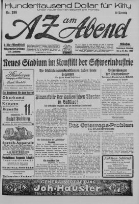 AZ am Abend (Allgemeine Zeitung) Samstag 10. Dezember 1927