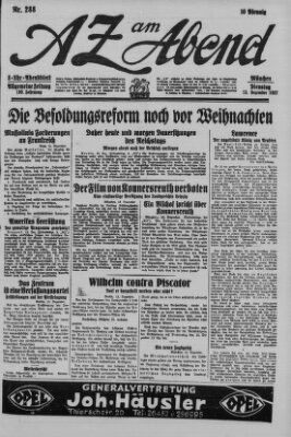 AZ am Abend (Allgemeine Zeitung) Dienstag 13. Dezember 1927