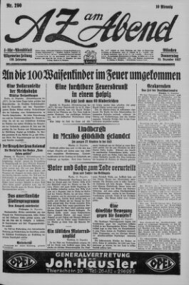 AZ am Abend (Allgemeine Zeitung) Donnerstag 15. Dezember 1927