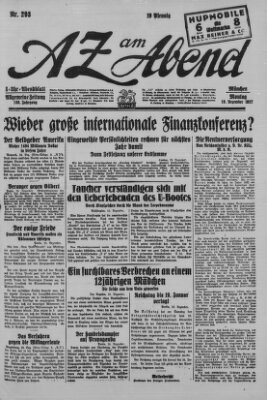 AZ am Abend (Allgemeine Zeitung) Montag 19. Dezember 1927