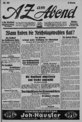 AZ am Abend (Allgemeine Zeitung) Donnerstag 29. Dezember 1927