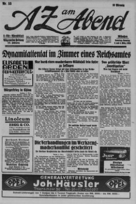 AZ am Abend (Allgemeine Zeitung) Sonntag 4. März 1928