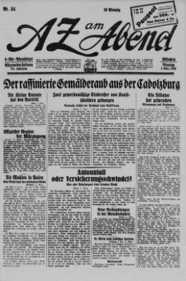 AZ am Abend (Allgemeine Zeitung) Montag 5. März 1928