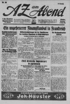 AZ am Abend (Allgemeine Zeitung) Dienstag 20. März 1928