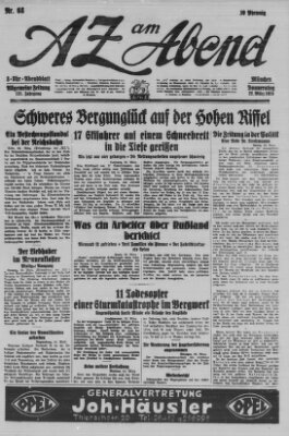 AZ am Abend (Allgemeine Zeitung) Donnerstag 22. März 1928