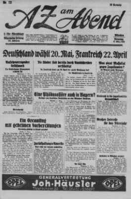 AZ am Abend (Allgemeine Zeitung) Dienstag 27. März 1928