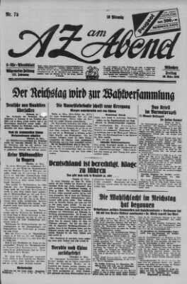 AZ am Abend (Allgemeine Zeitung) Freitag 30. März 1928