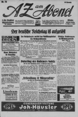 AZ am Abend (Allgemeine Zeitung) Samstag 31. März 1928