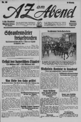 AZ am Abend (Allgemeine Zeitung) Donnerstag 5. April 1928