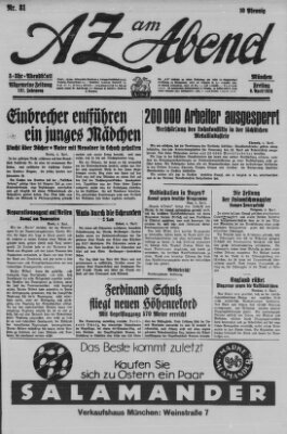 AZ am Abend (Allgemeine Zeitung) Freitag 6. April 1928