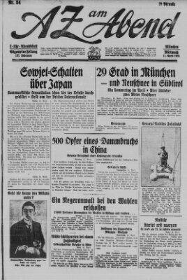 AZ am Abend (Allgemeine Zeitung) Mittwoch 11. April 1928