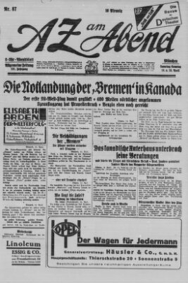 AZ am Abend (Allgemeine Zeitung) Sonntag 15. April 1928