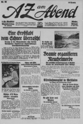 AZ am Abend (Allgemeine Zeitung) Mittwoch 18. April 1928