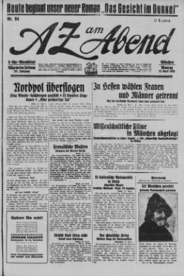 AZ am Abend (Allgemeine Zeitung) Montag 23. April 1928