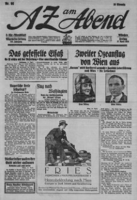 AZ am Abend (Allgemeine Zeitung) Freitag 27. April 1928