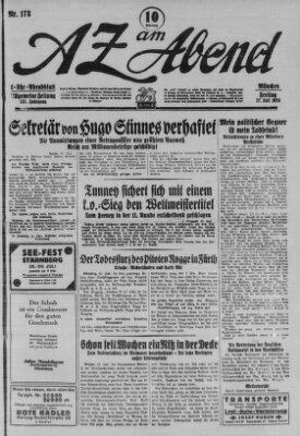 AZ am Abend (Allgemeine Zeitung) Freitag 27. Juli 1928