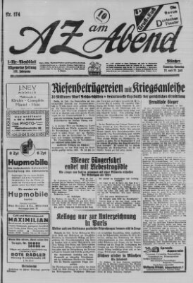 AZ am Abend (Allgemeine Zeitung) Sonntag 29. Juli 1928