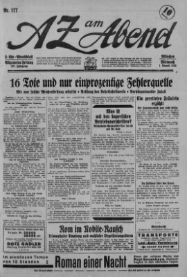 AZ am Abend (Allgemeine Zeitung) Mittwoch 1. August 1928