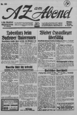 AZ am Abend (Allgemeine Zeitung) Montag 20. August 1928