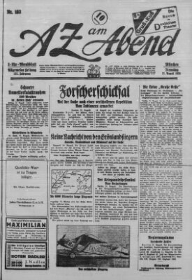 AZ am Abend (Allgemeine Zeitung) Dienstag 21. August 1928