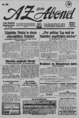 AZ am Abend (Allgemeine Zeitung) Montag 27. August 1928