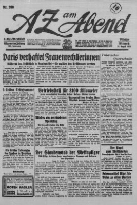 AZ am Abend (Allgemeine Zeitung) Mittwoch 29. August 1928